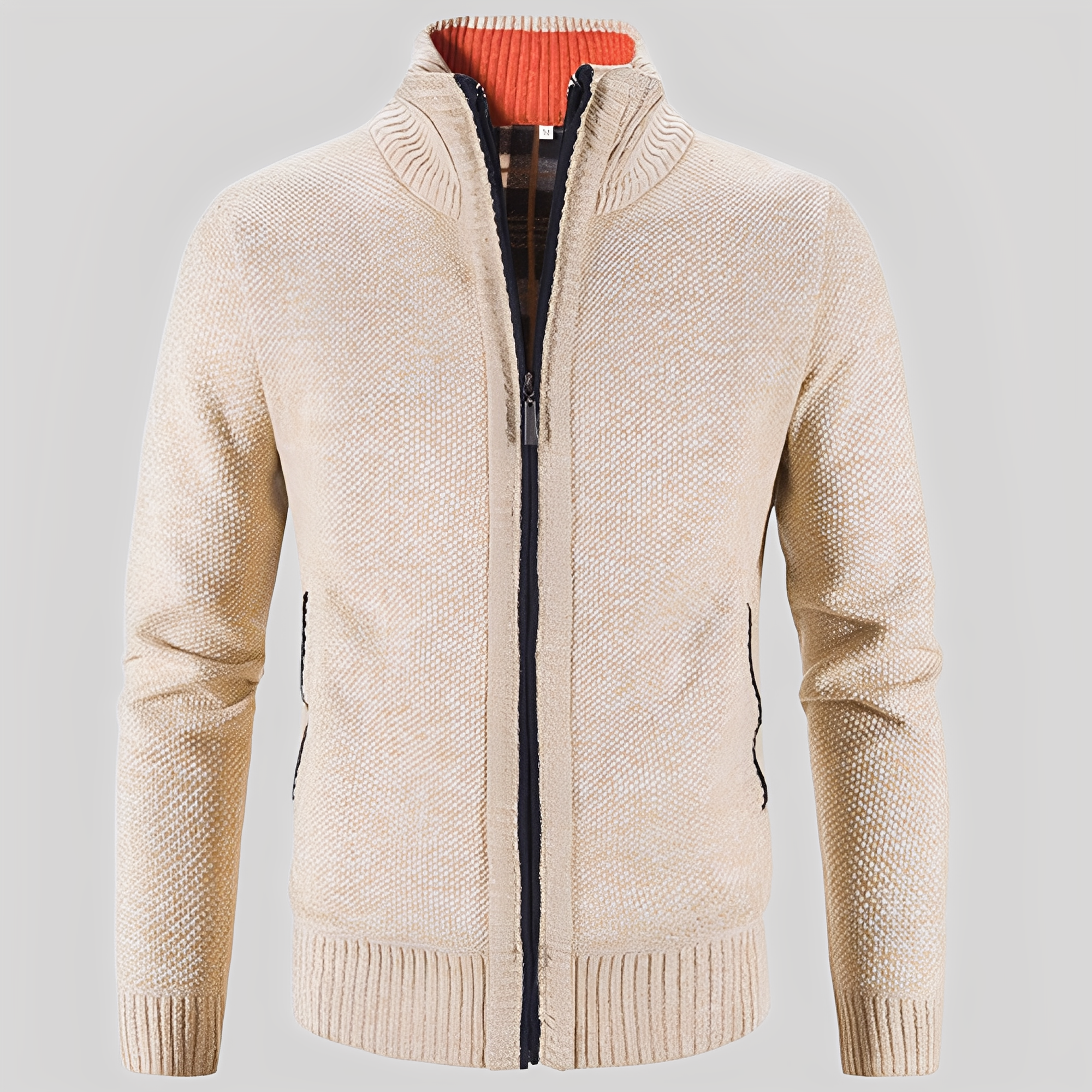 Kelvin - Maglia Semplice con Zip per Uomini