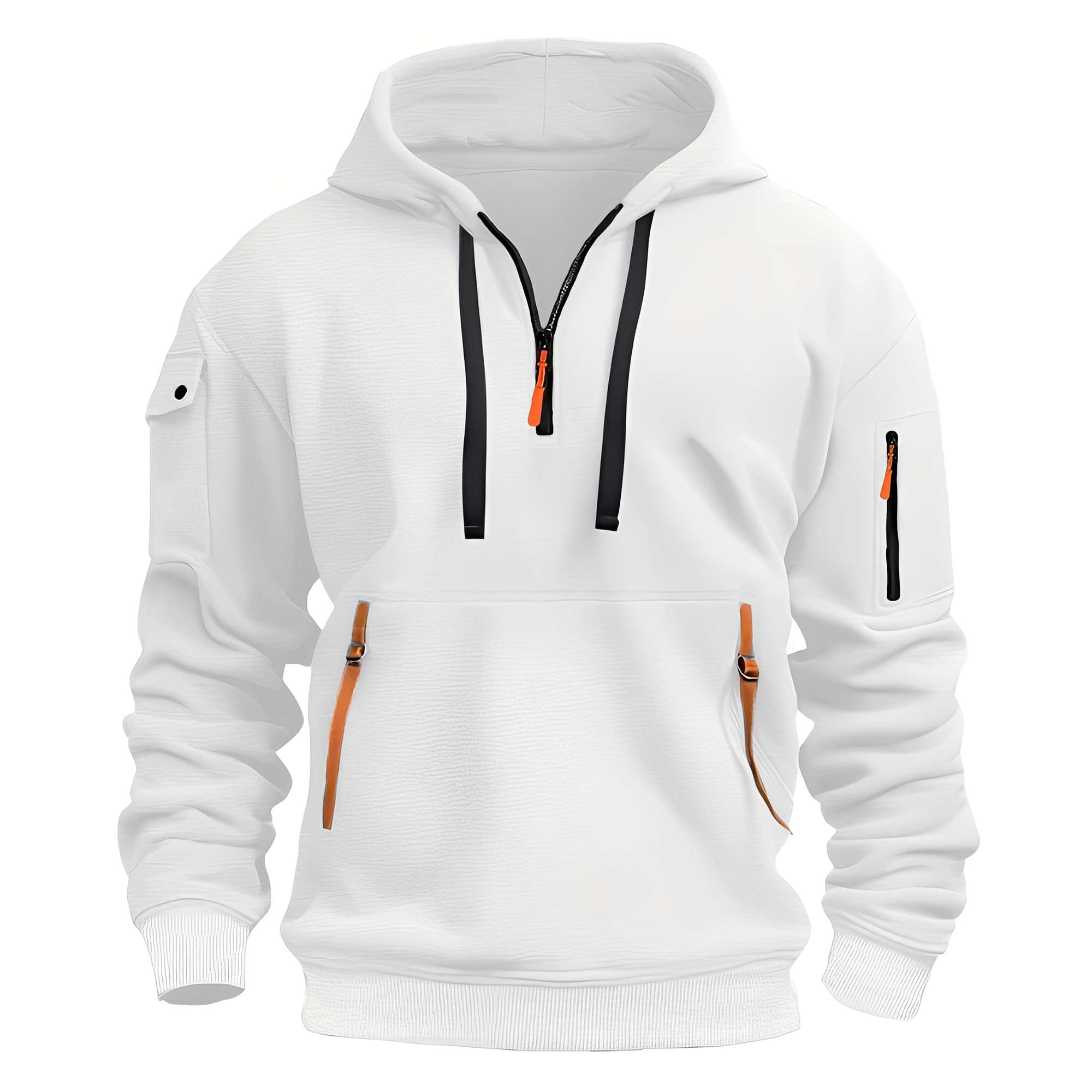 Cornell - Casuale, comodo hoodie con zip per uomo