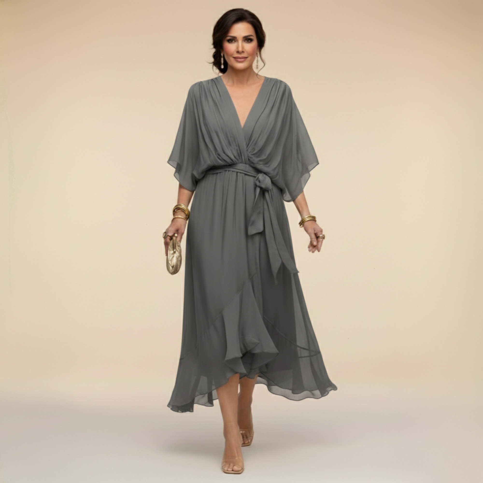 Serena™ | Abito fluido con scollo a V dall’eleganza eterea