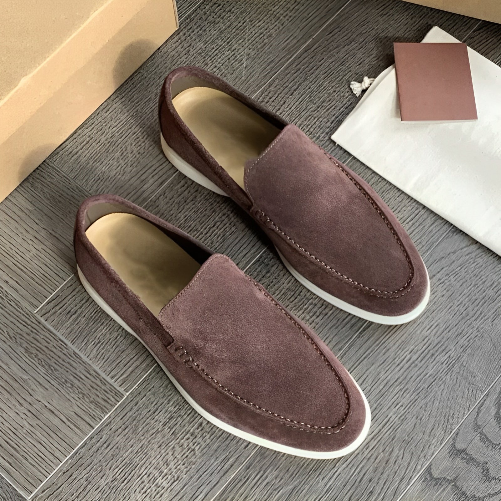 Dominick - Mocassini in pelle scamosciata per uomo