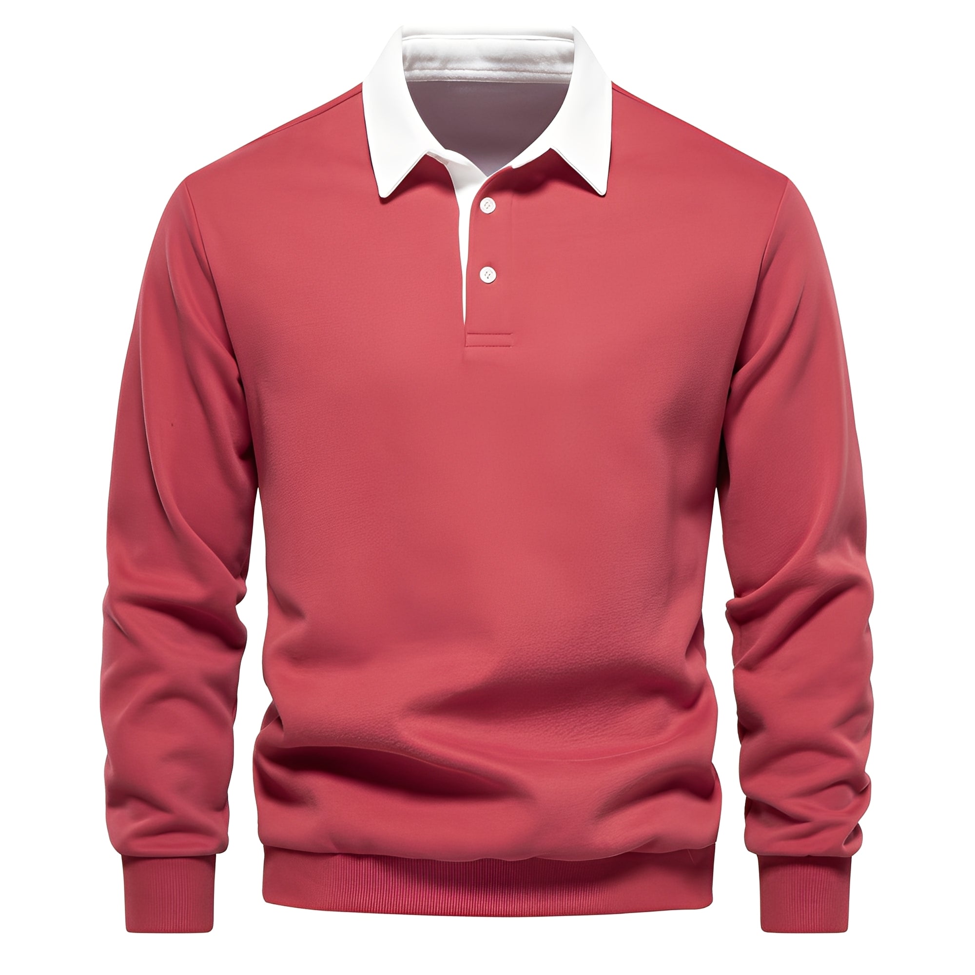 Shelton - Polo a maniche lunghe casual per uomo