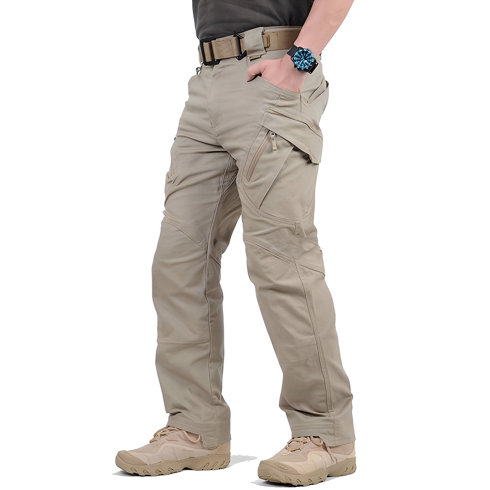 Roshan - Pantaloni cargo tattici casuali per uomo