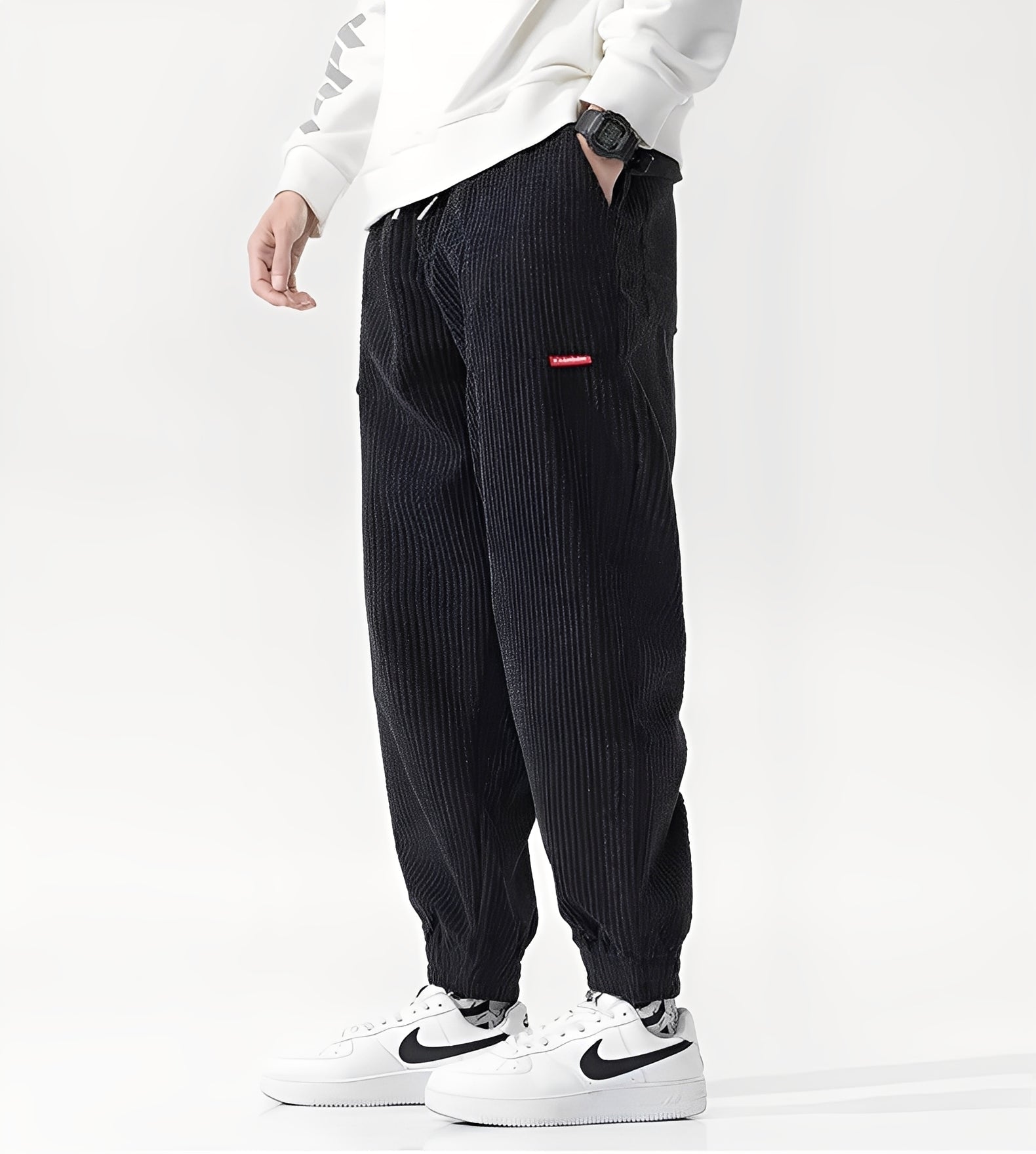 Nicholas - Eleganti Pantaloni da Jogging in Velluto a Coste per Uomini