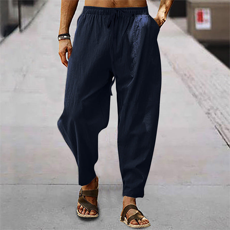 Titus - Pantaloni da spiaggia per uomini in cotone e lino