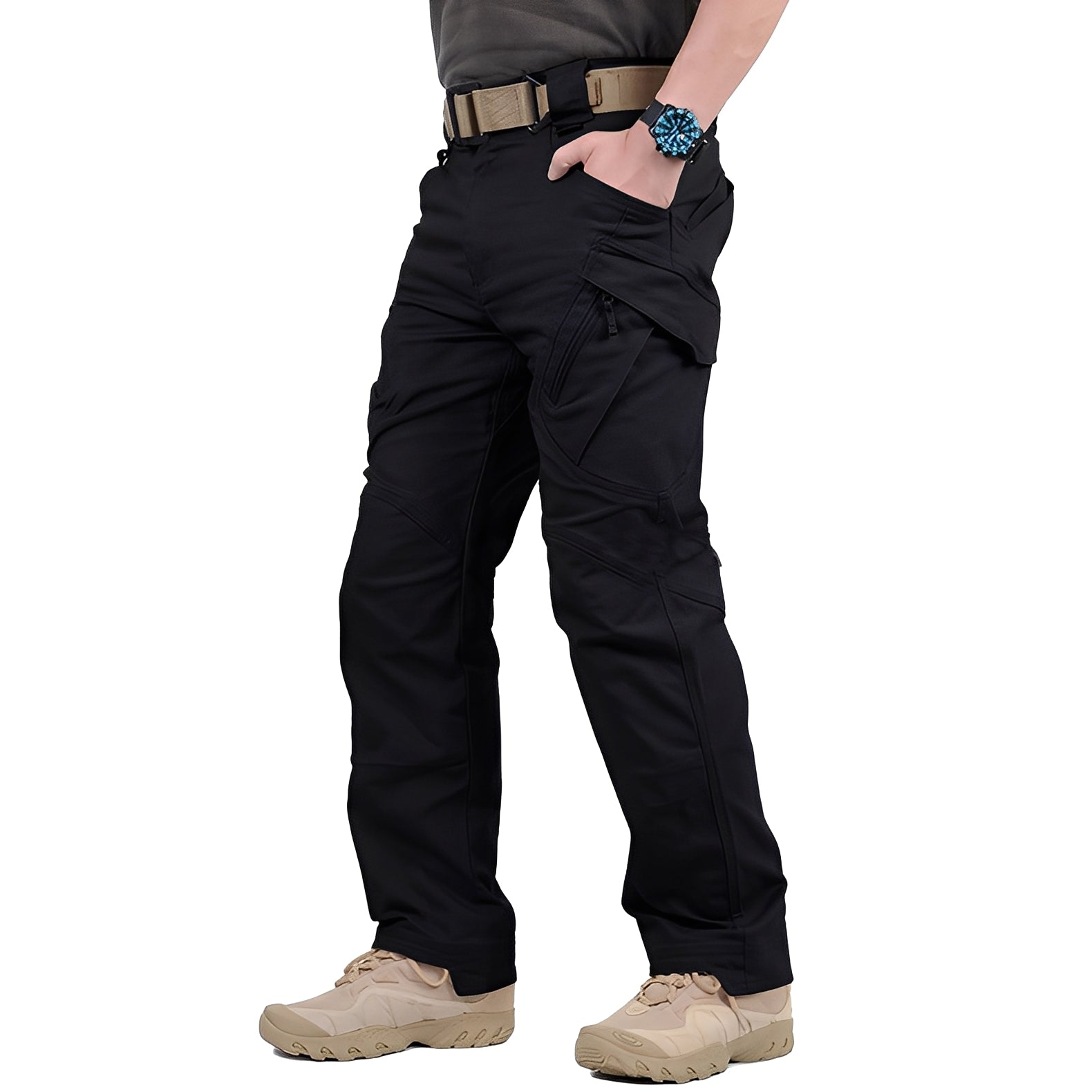 Roshan - Pantaloni cargo tattici casuali per uomo