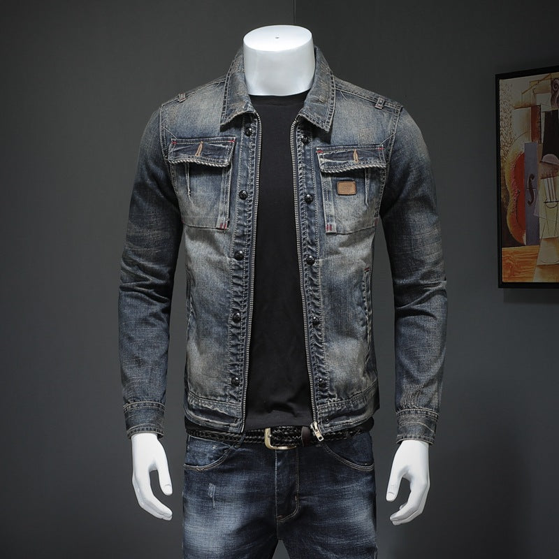 Lennon - Classica giacca di jeans ampia per uomini