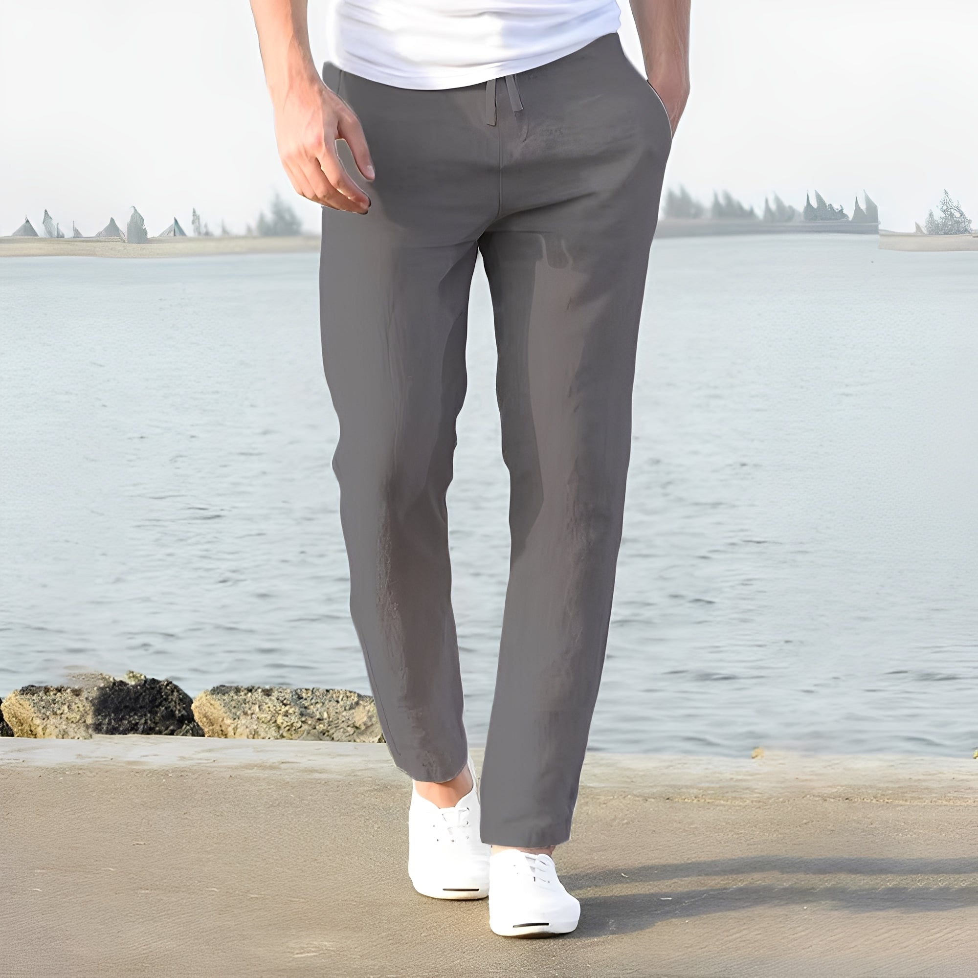 Domenic - Comodi Pantaloni di Lino per Uomo