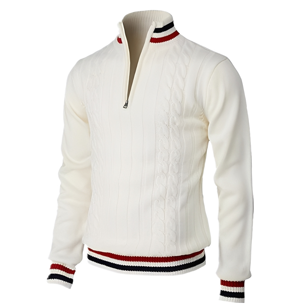 Derick - Maglione moderno con zip per uomini