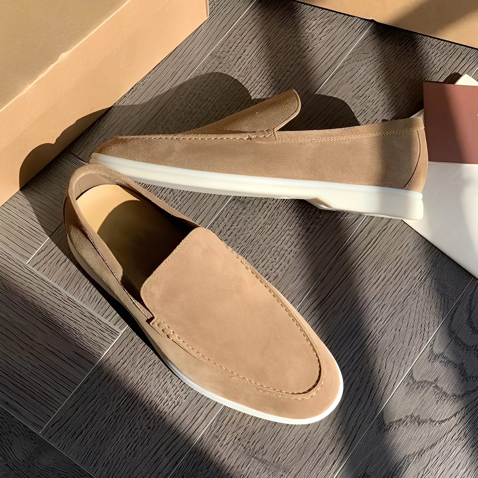 Dwayne - Eleganti mocassini in pelle piatta per uomo