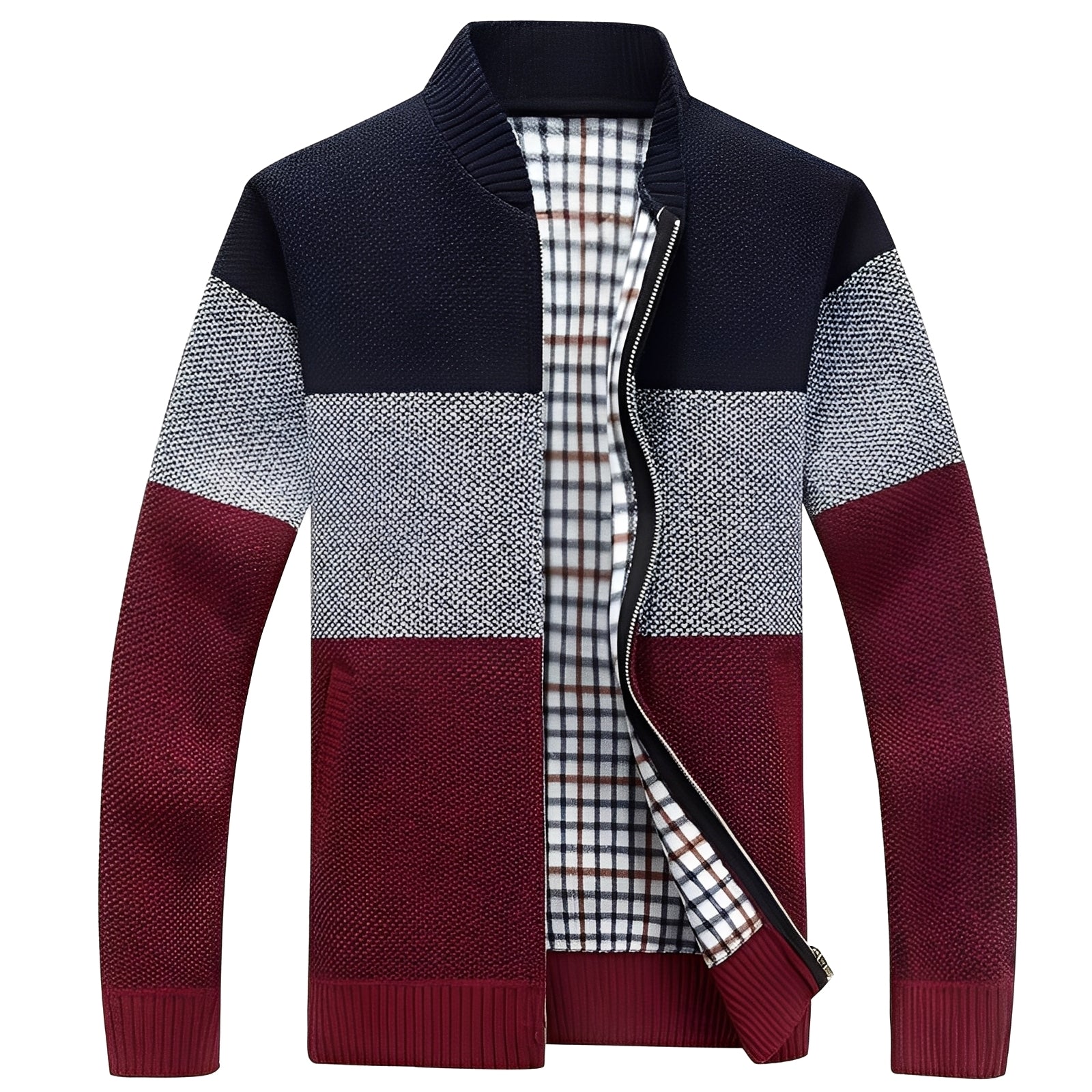 Shaw - Classica Cardigan con Fodera per Uomini
