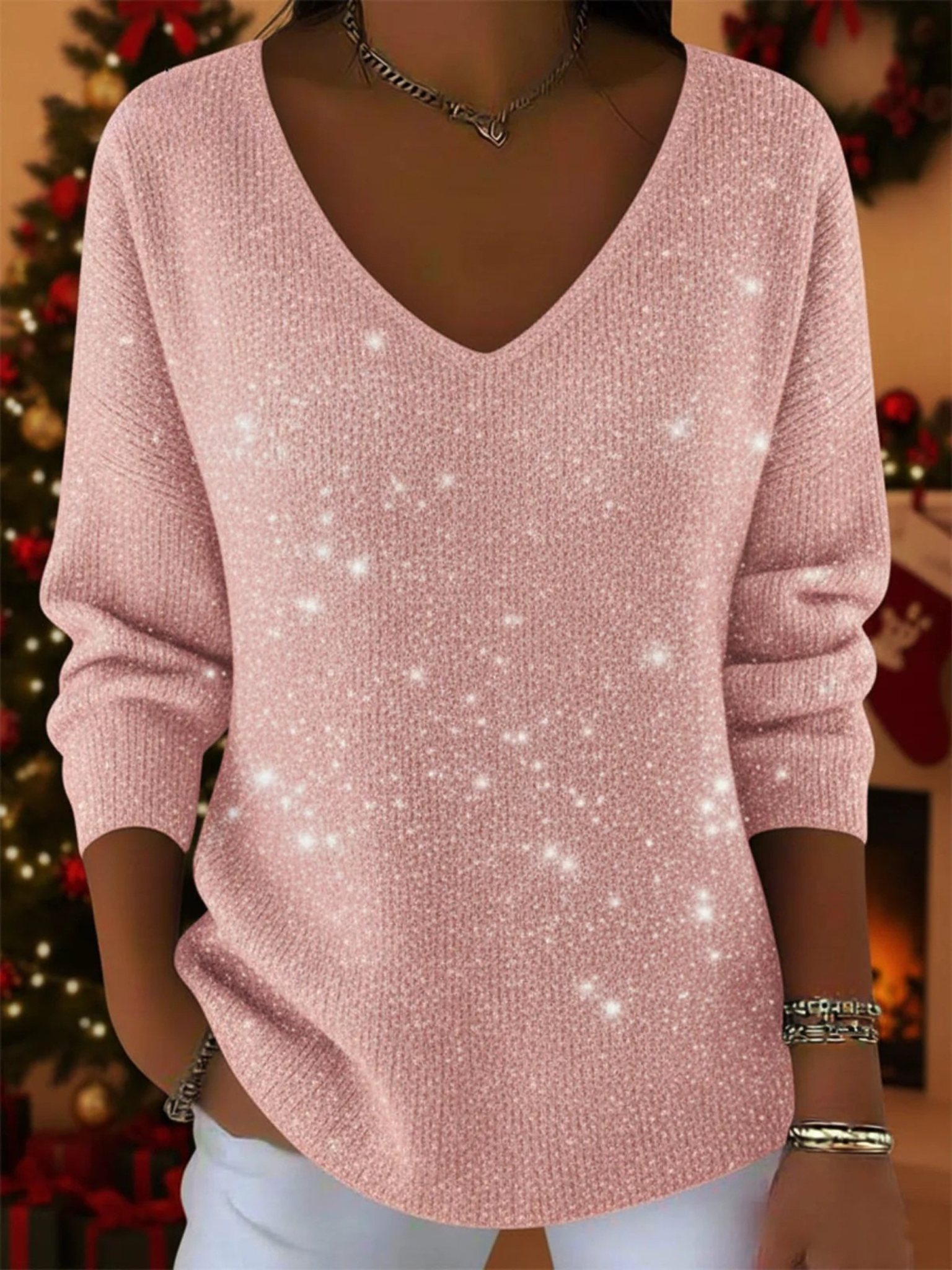 LINNEA™|MAGLIONE FESTIVO ELEGANTE
