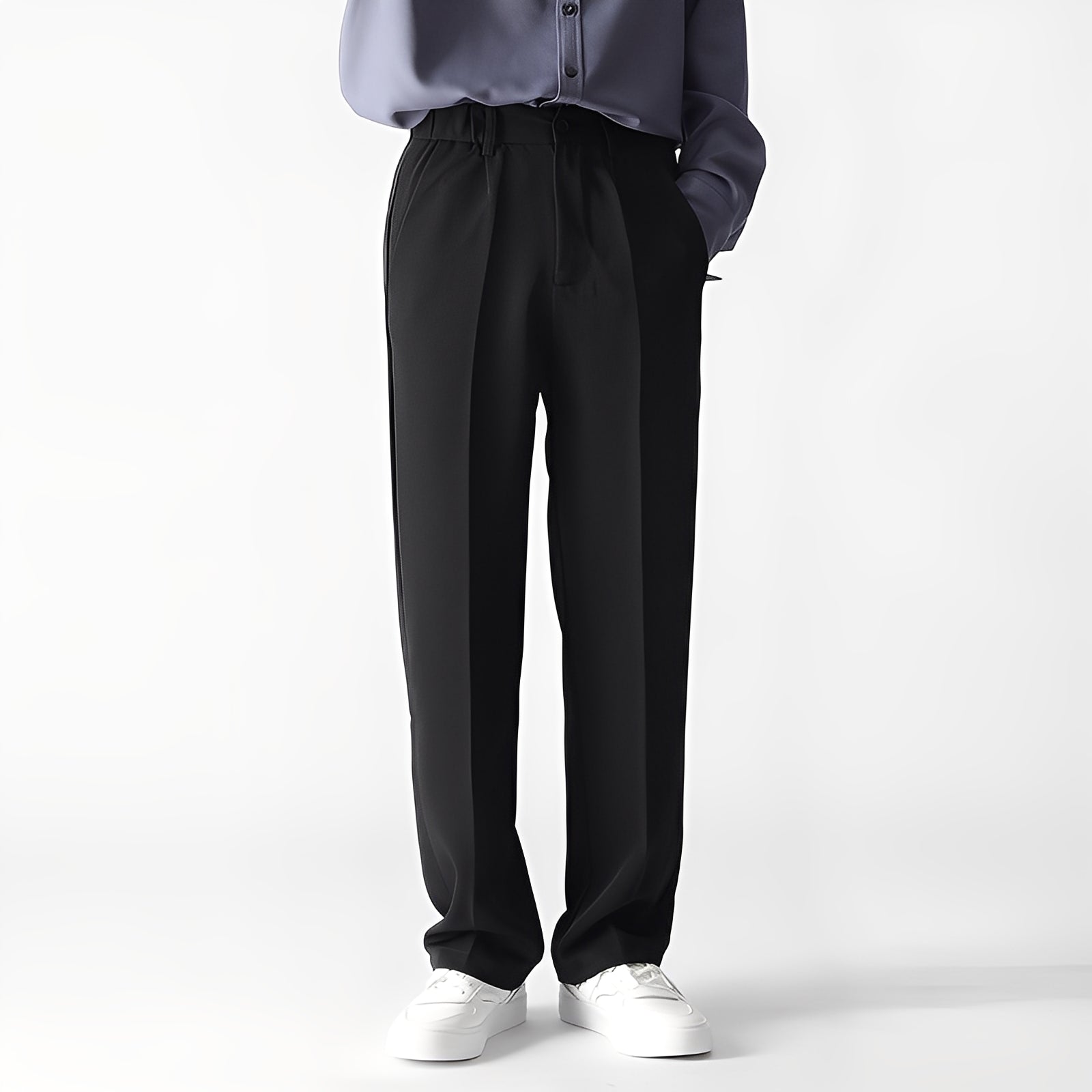Dewey - Pantaloni drappeggiati a taglio casual per uomo