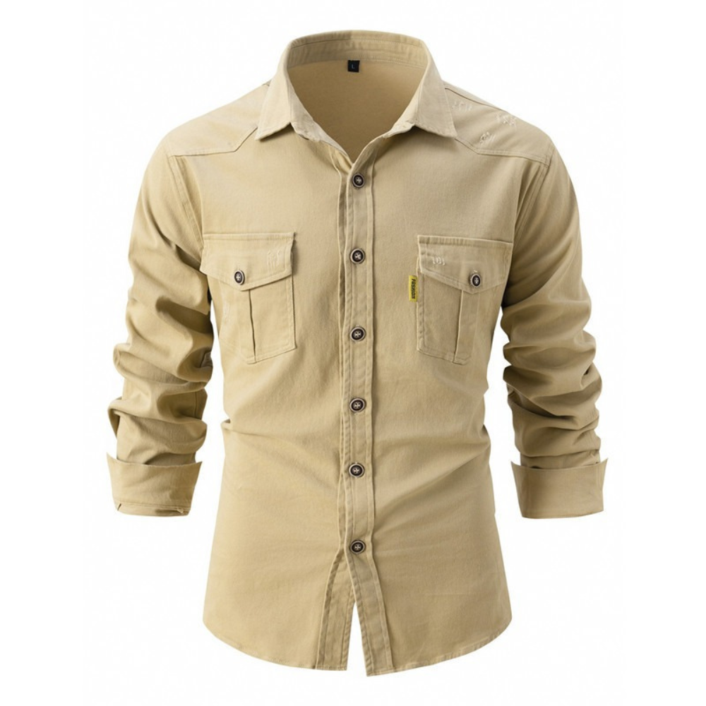 Marlon - Camicia casual e comoda in tessuto elasticizzato per uomo