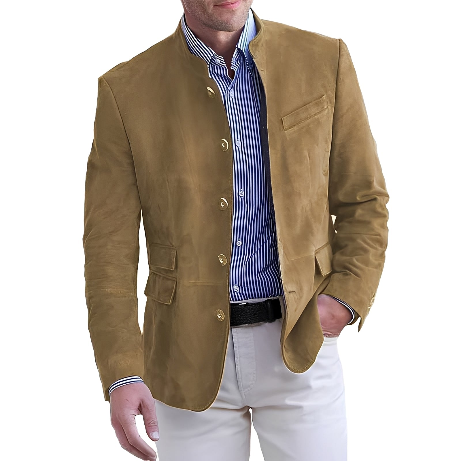 Geoffrey - Giacca casual con bottoni per uomo