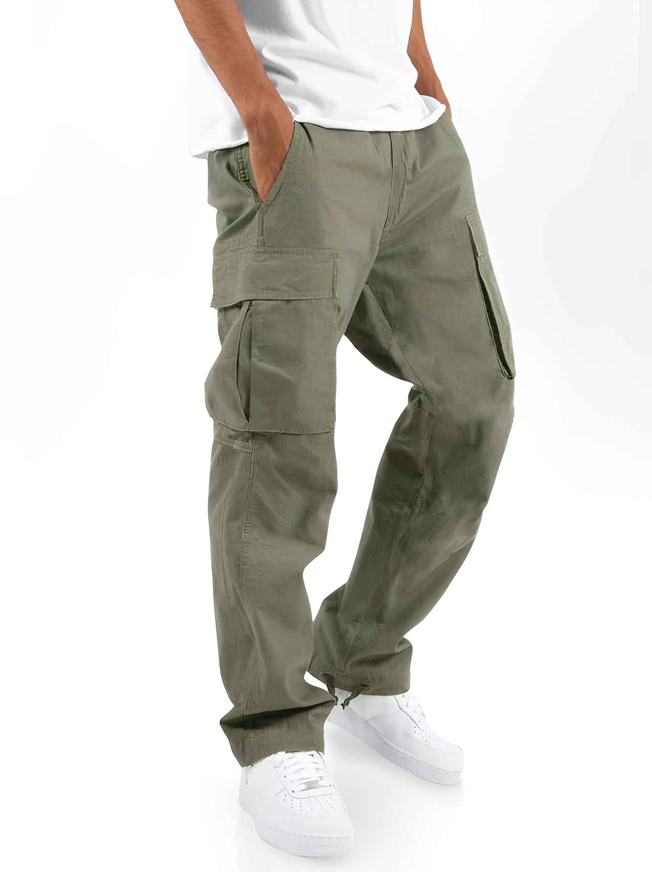Cooper - Pantaloni cargo casual con coulisse per uomini