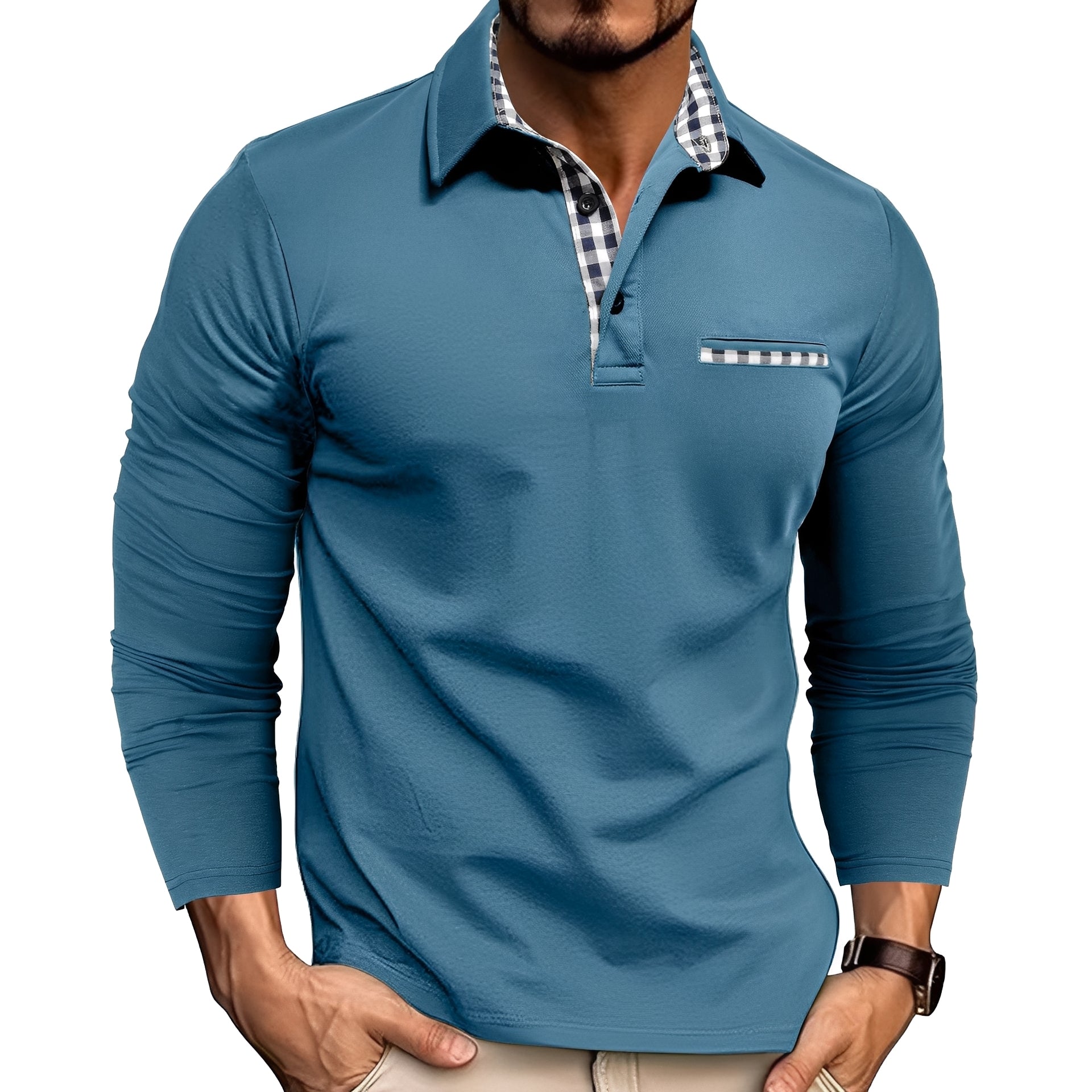 Rupert - Lässiges Langarm-Poloshirt für Herren