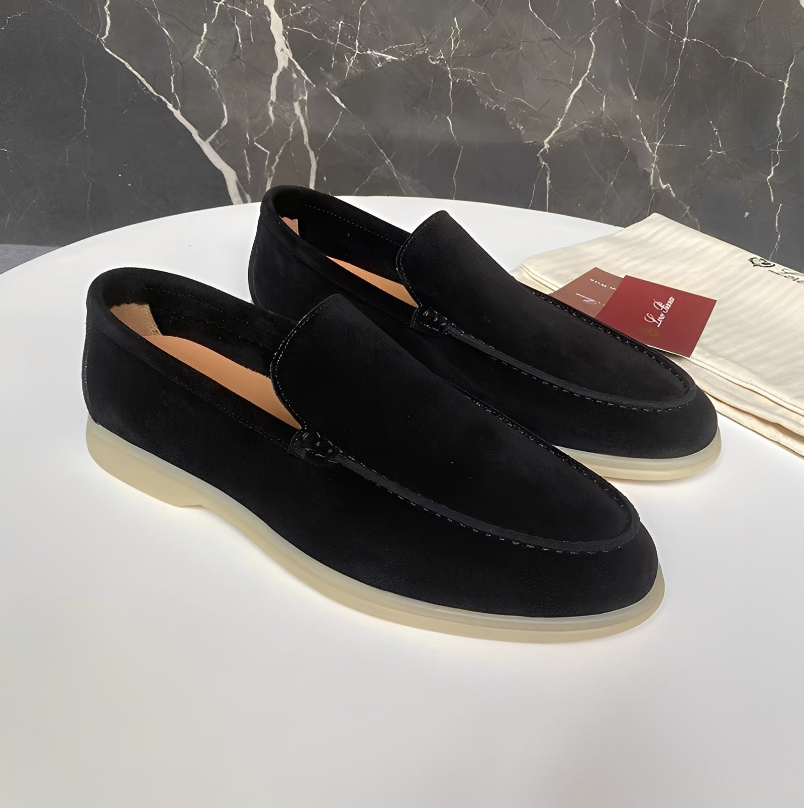 Dwayne - Eleganti mocassini in pelle piatta per uomo