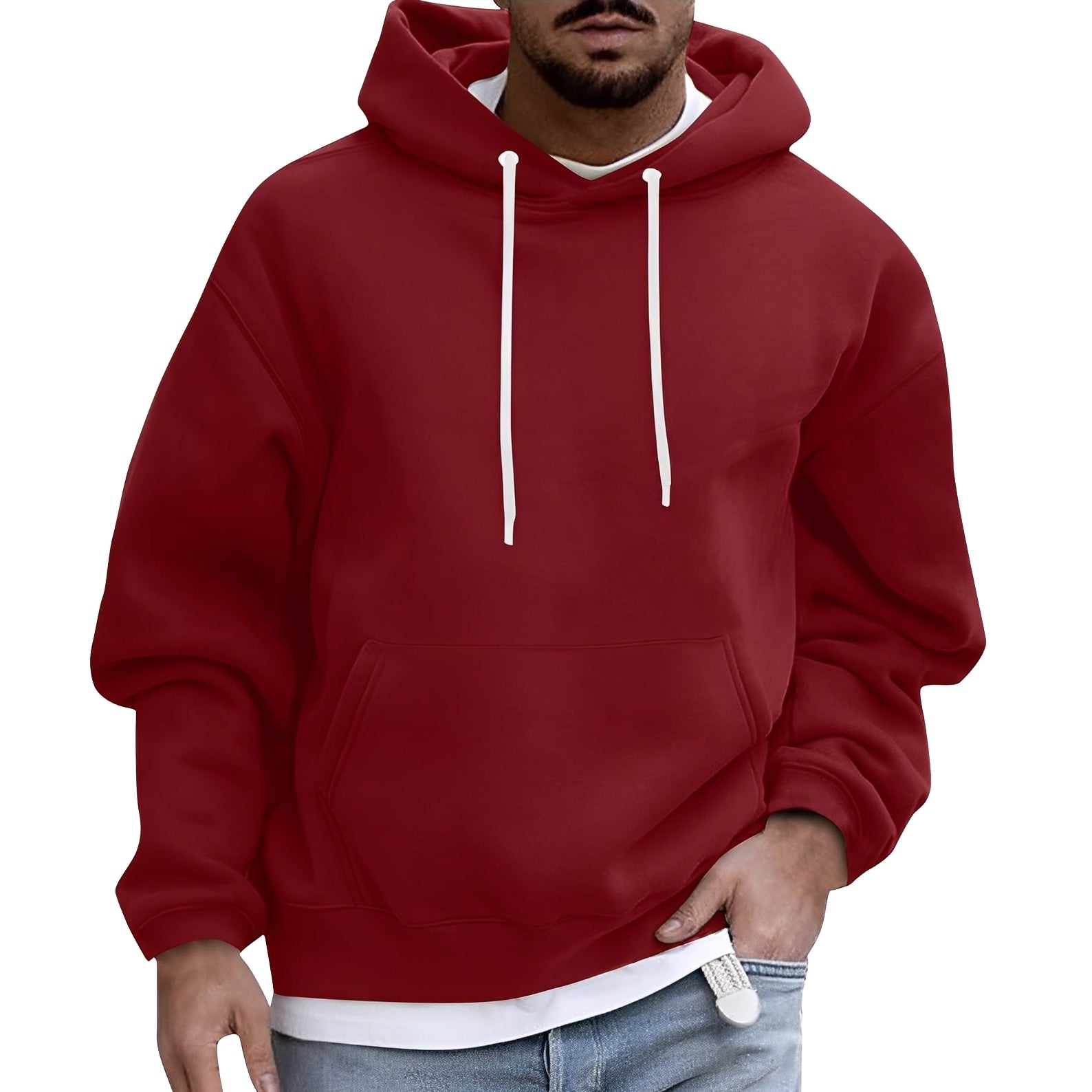 Rupert - Casual hoodie con tasca per uomini