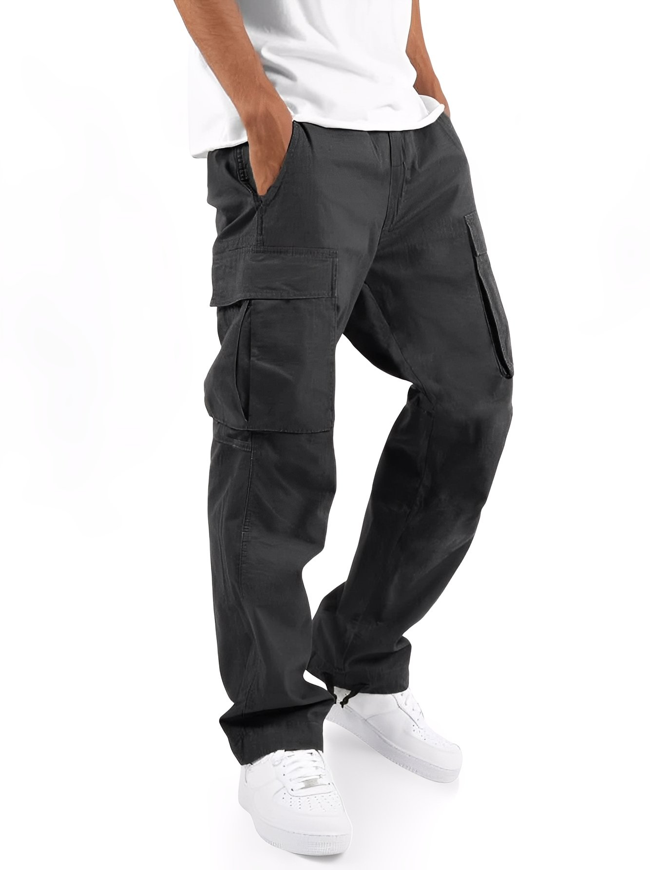 Cooper - Pantaloni cargo casual con coulisse per uomini
