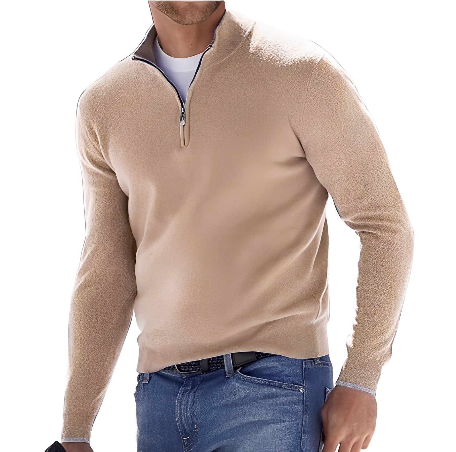 Kennith - Maglione casual con zip per uomo