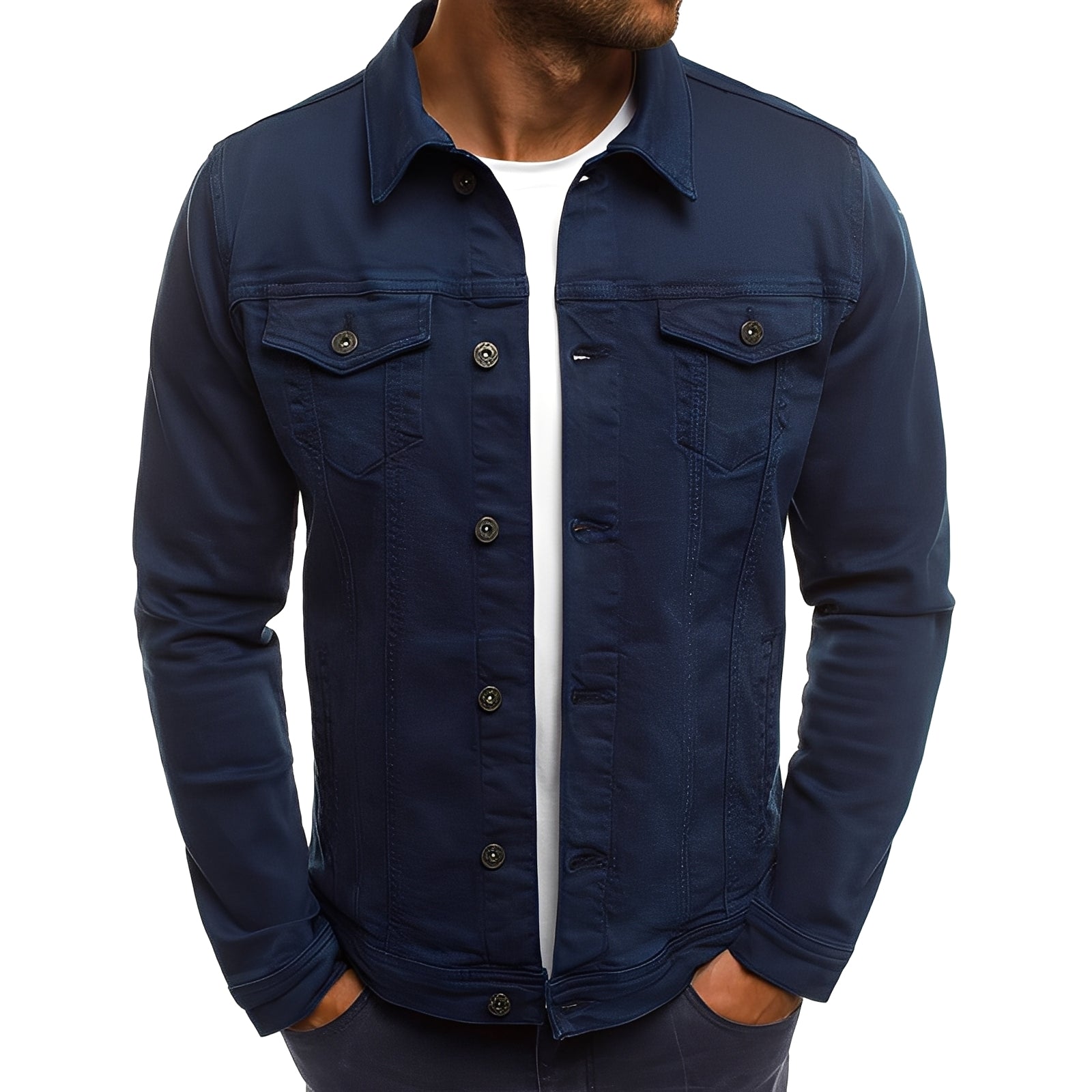 Steven - Stilosa Jeansjacke con Tasche per Uomini