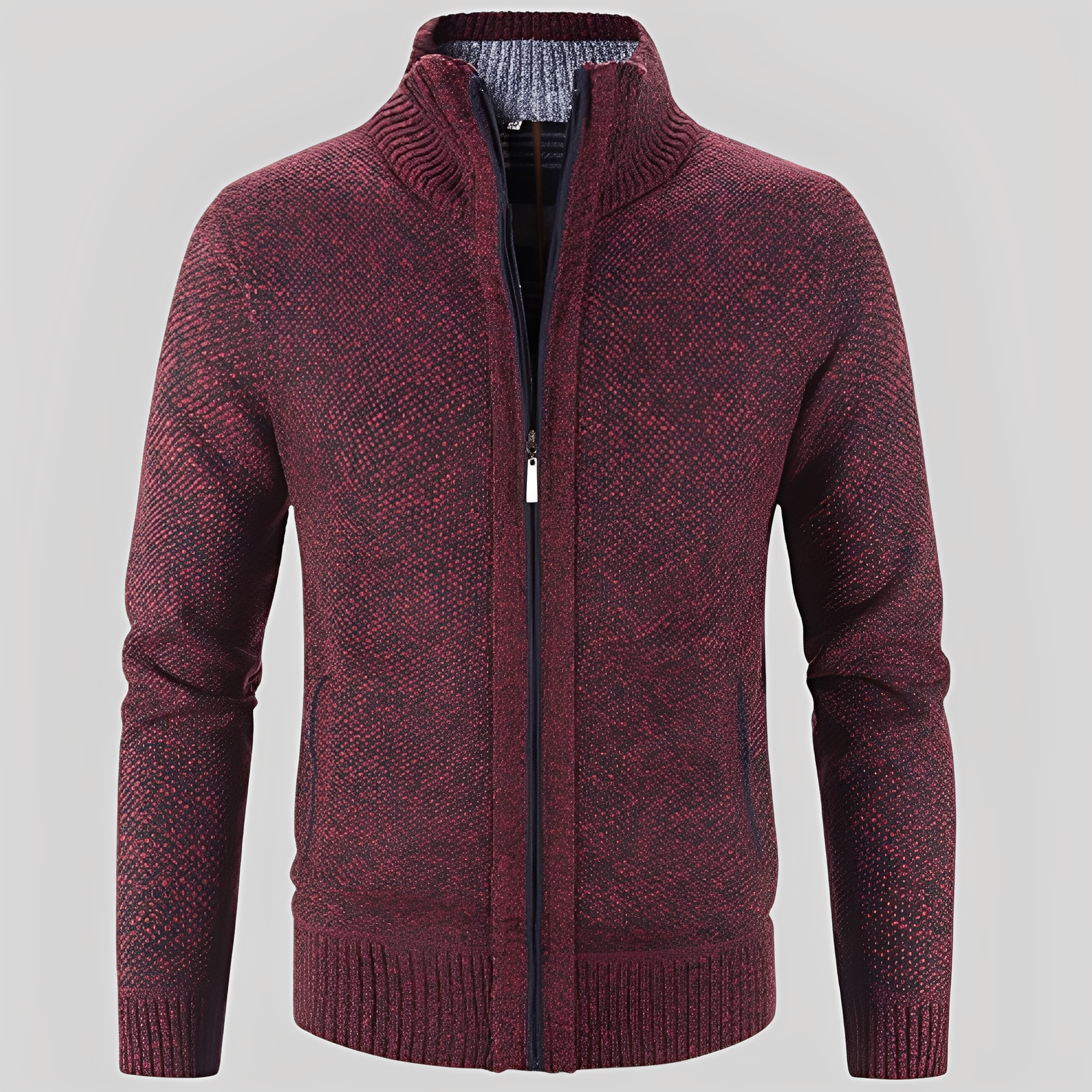 Kelvin - Maglia Semplice con Zip per Uomini