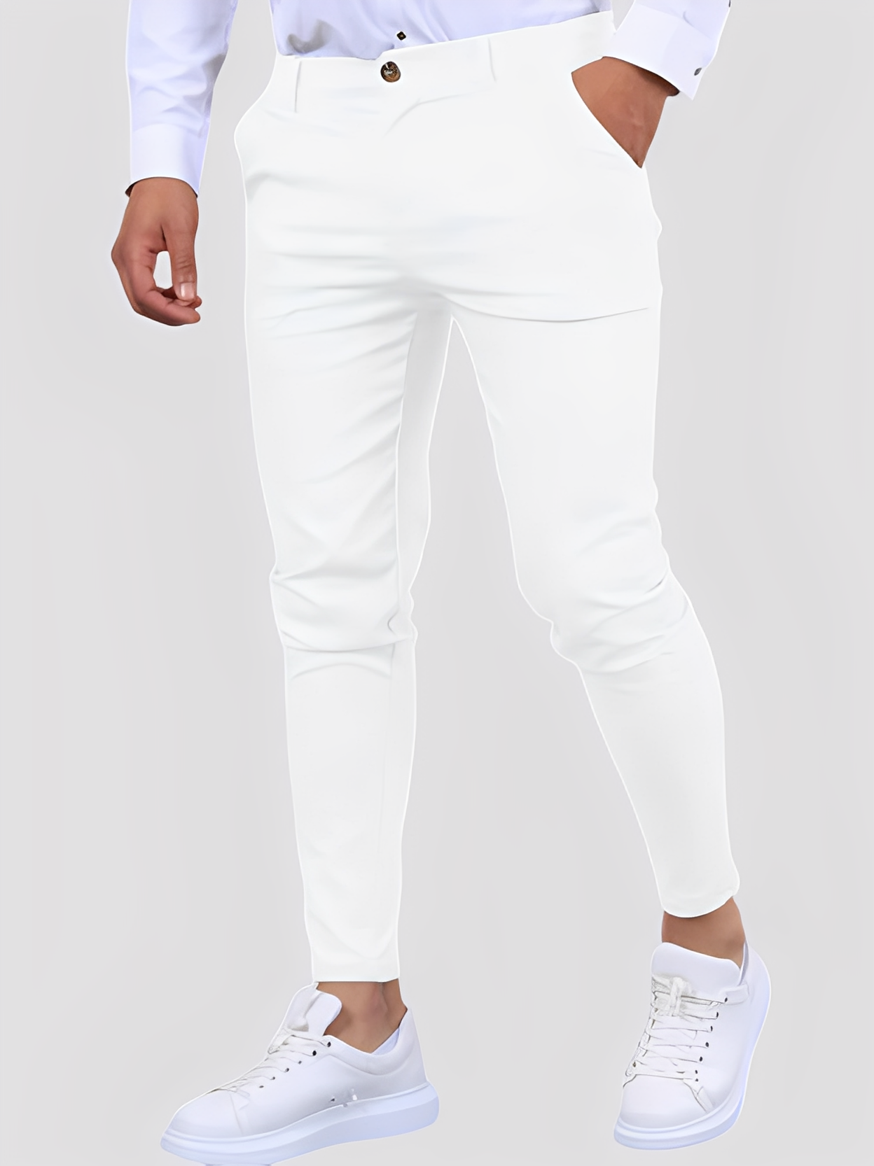 Shelton - Pantaloni stretch casual a aderenza per uomo