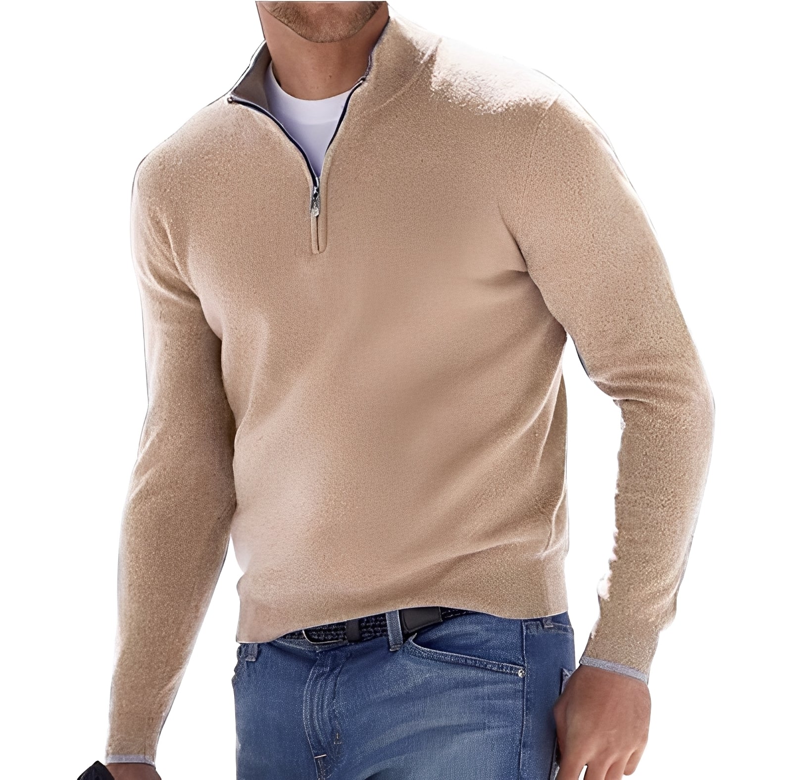 Rufus - Giacca casual con zip e collo alto per uomo