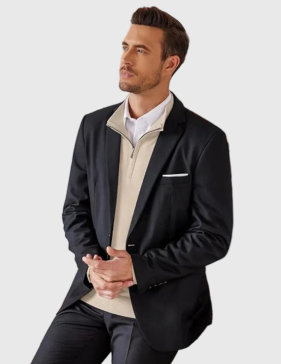 SILVORO | Maglione Elegante con Zip a Quarto