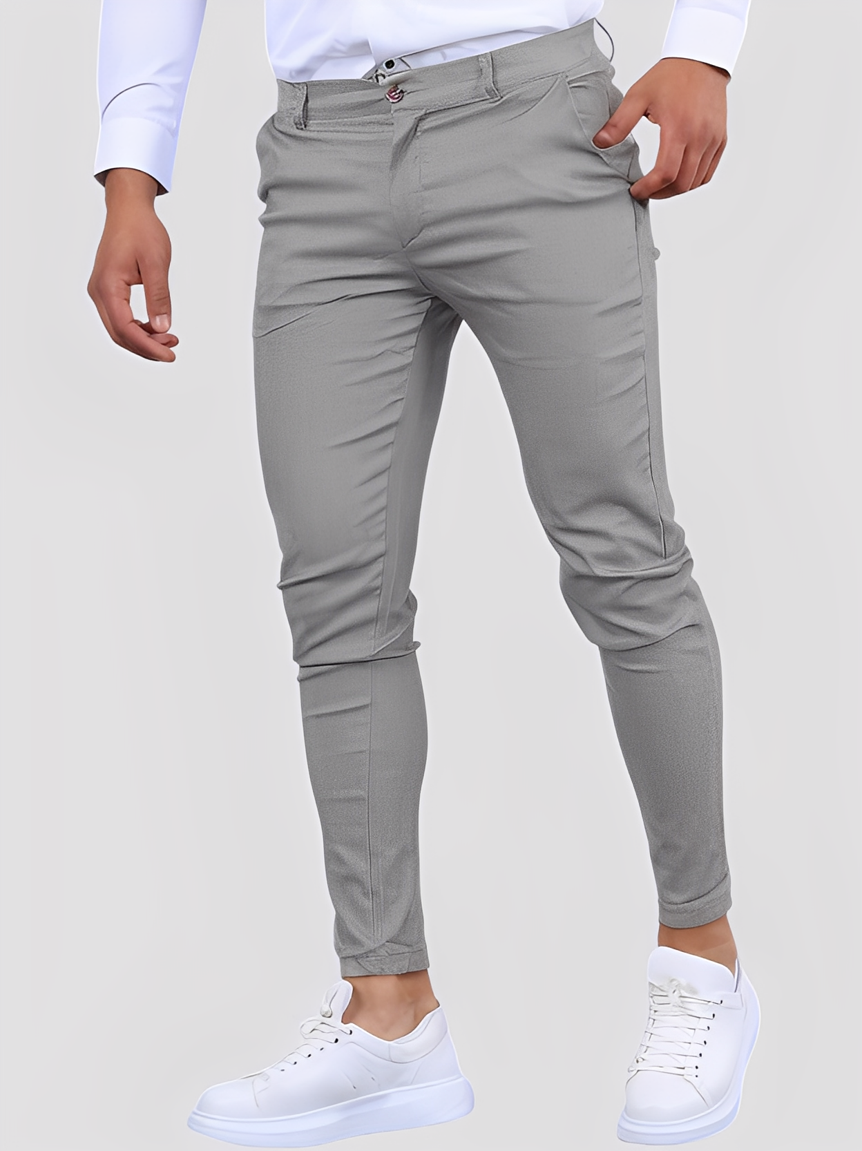 Shelton - Pantaloni stretch casual a aderenza per uomo
