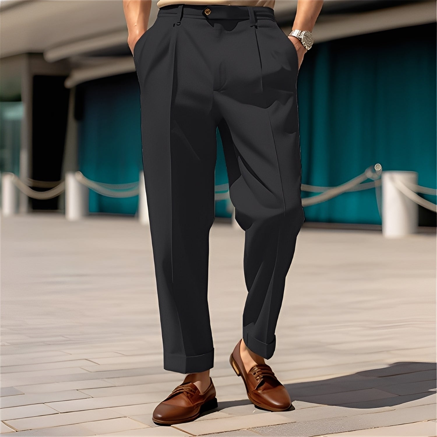 Beckham - Classico dritto pantaloni da uomo
