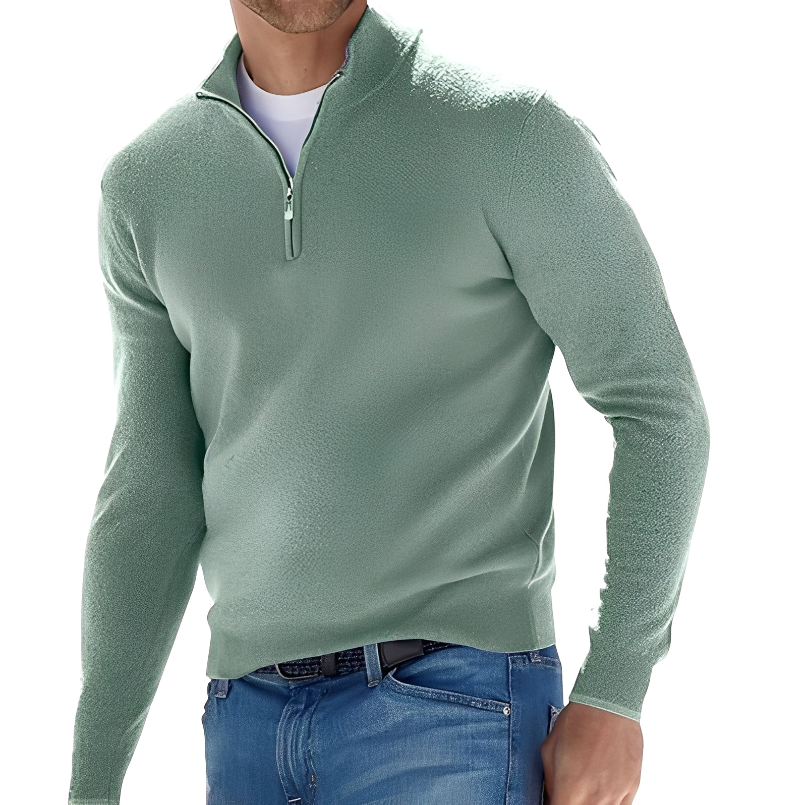 Kennith - Maglione casual con zip per uomo