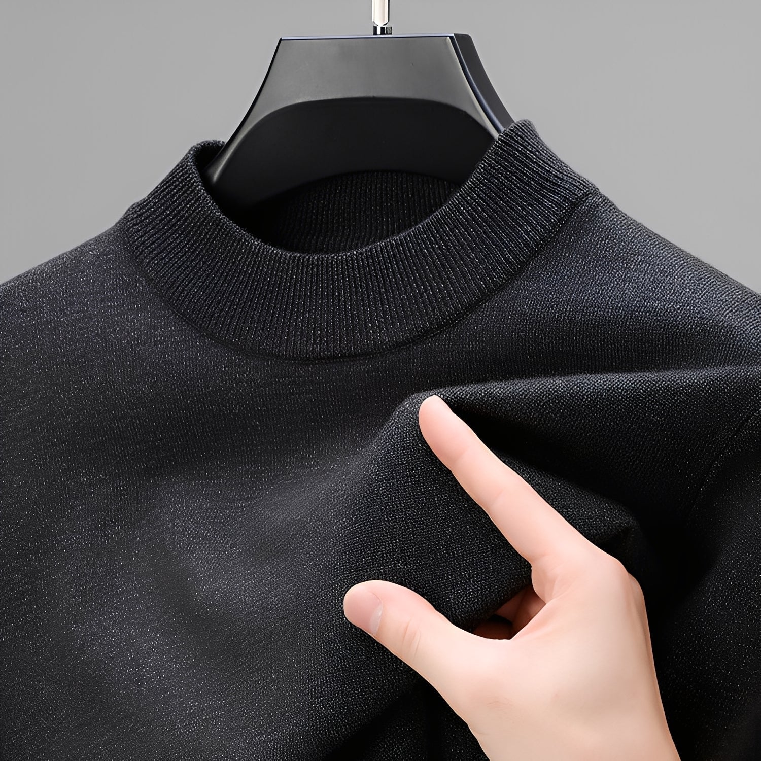 Davis - Maglione cashmere casual con orlo per uomini