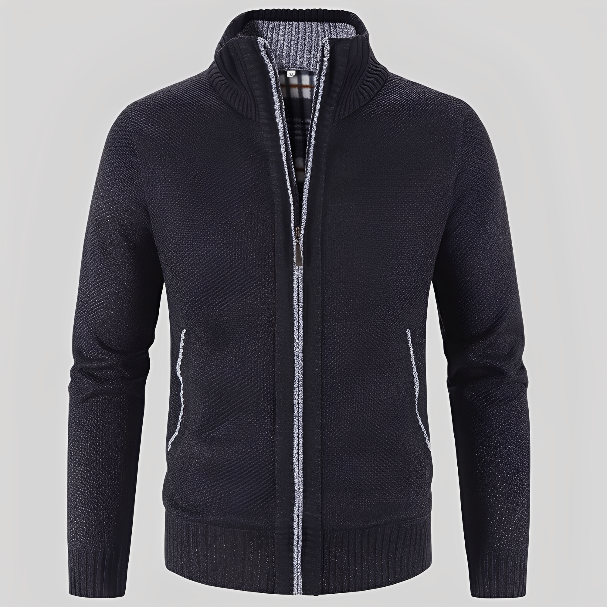 Kelvin - Maglia Semplice con Zip per Uomini