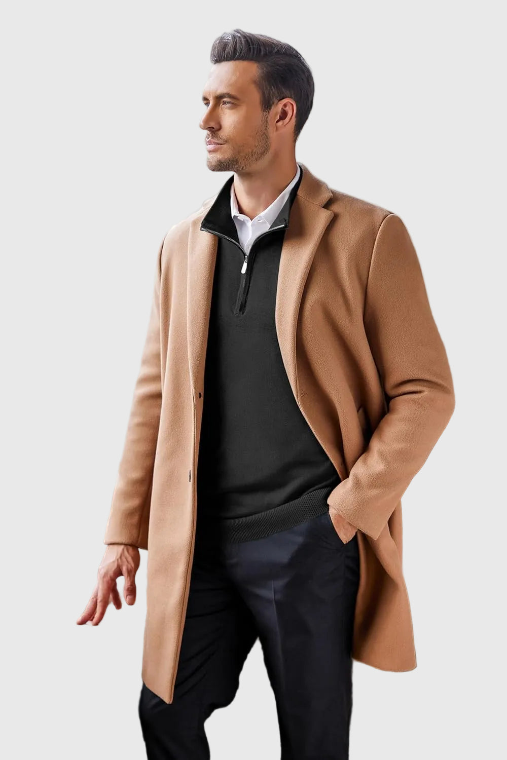 SILVORO | Maglione Elegante con Zip a Quarto