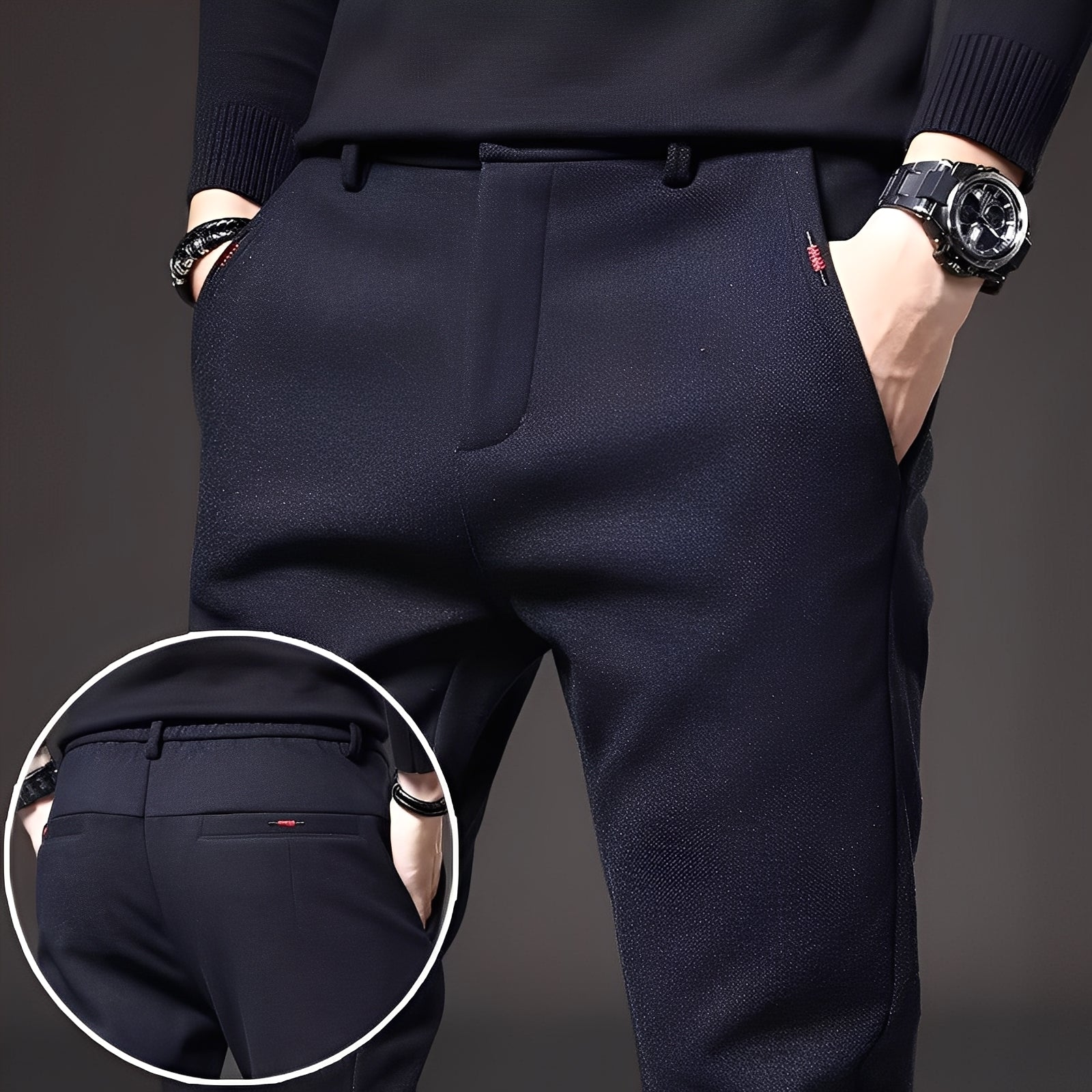 Roger - Pantaloni formali, taglio stretto per uomini