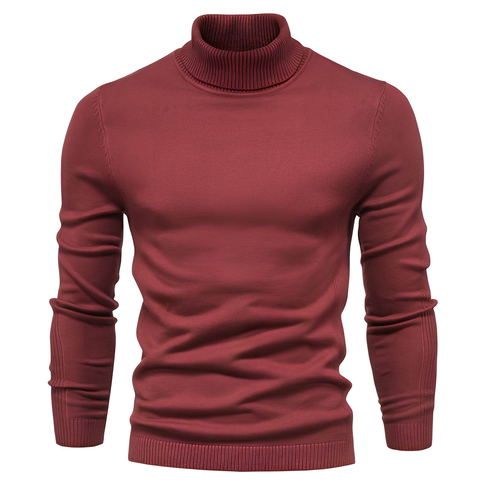 Evans - Maglione a collo alto sottile e sobrio per uomo