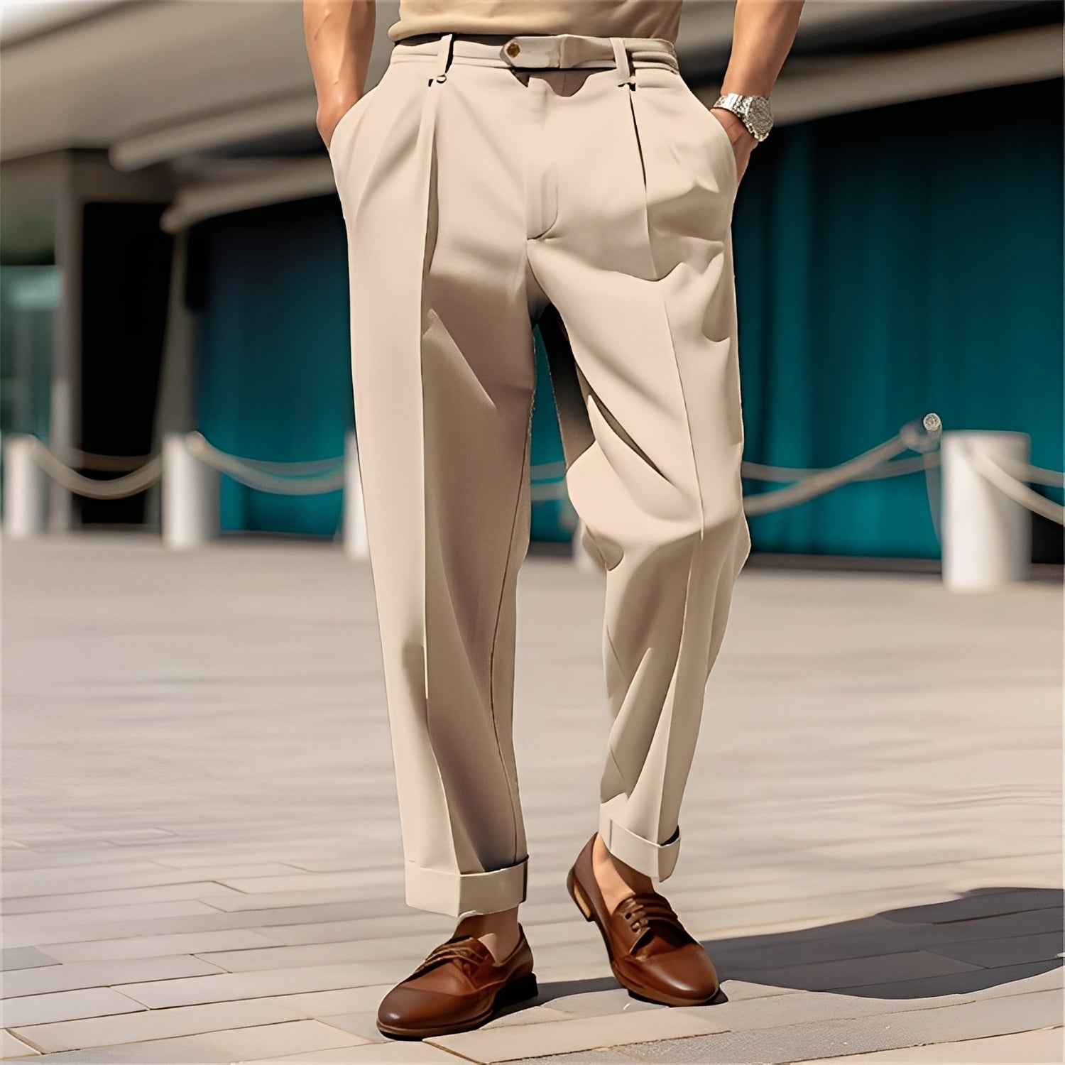 Beckham - Classico dritto pantaloni da uomo