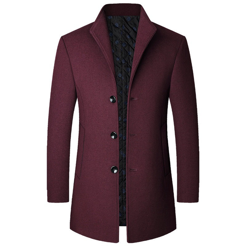 Colson - Elegante lungo cappotto di lana per uomini