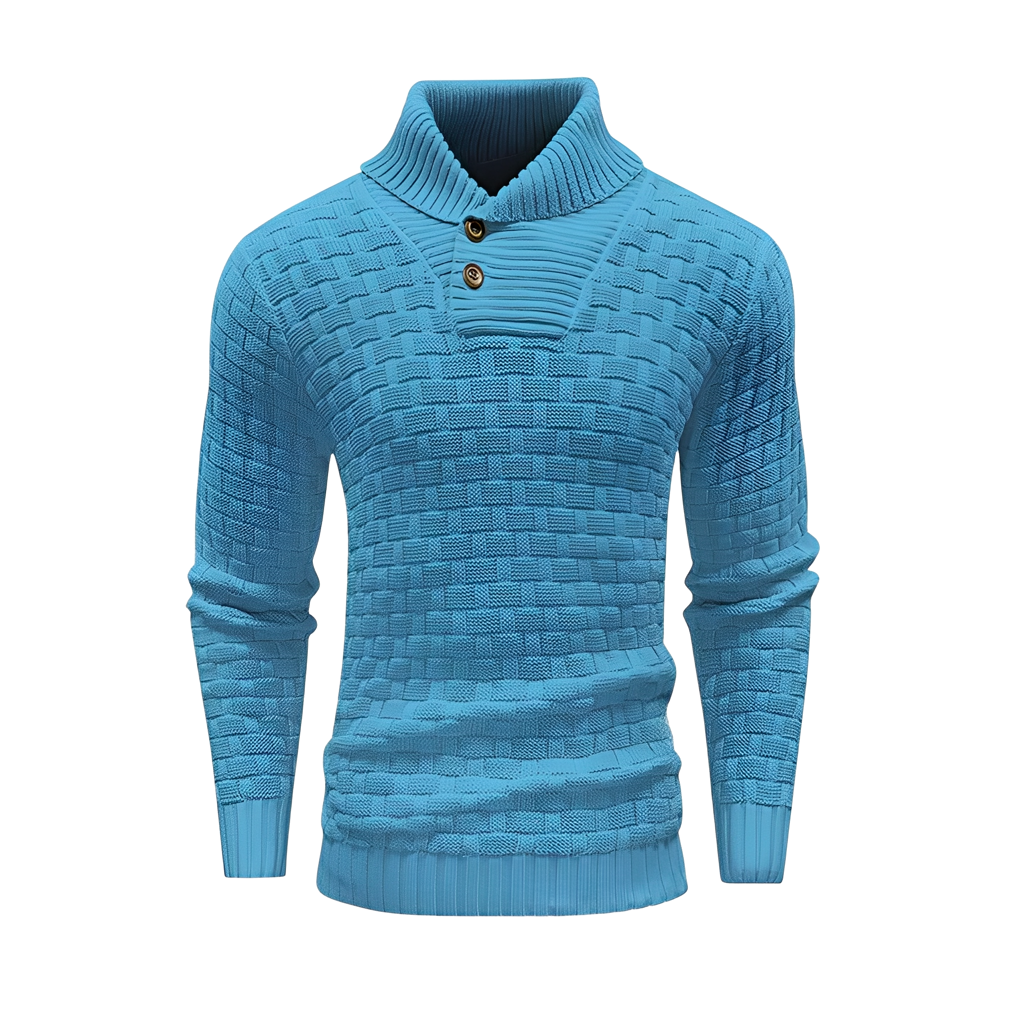 Branson - Maglione casual a maglia con collo alto per uomo