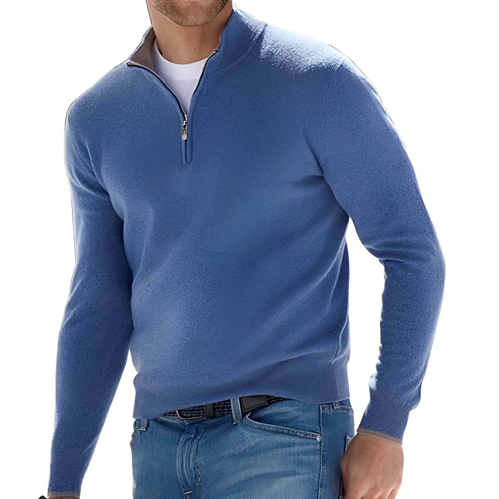 Rufus - Giacca casual con zip e collo alto per uomo