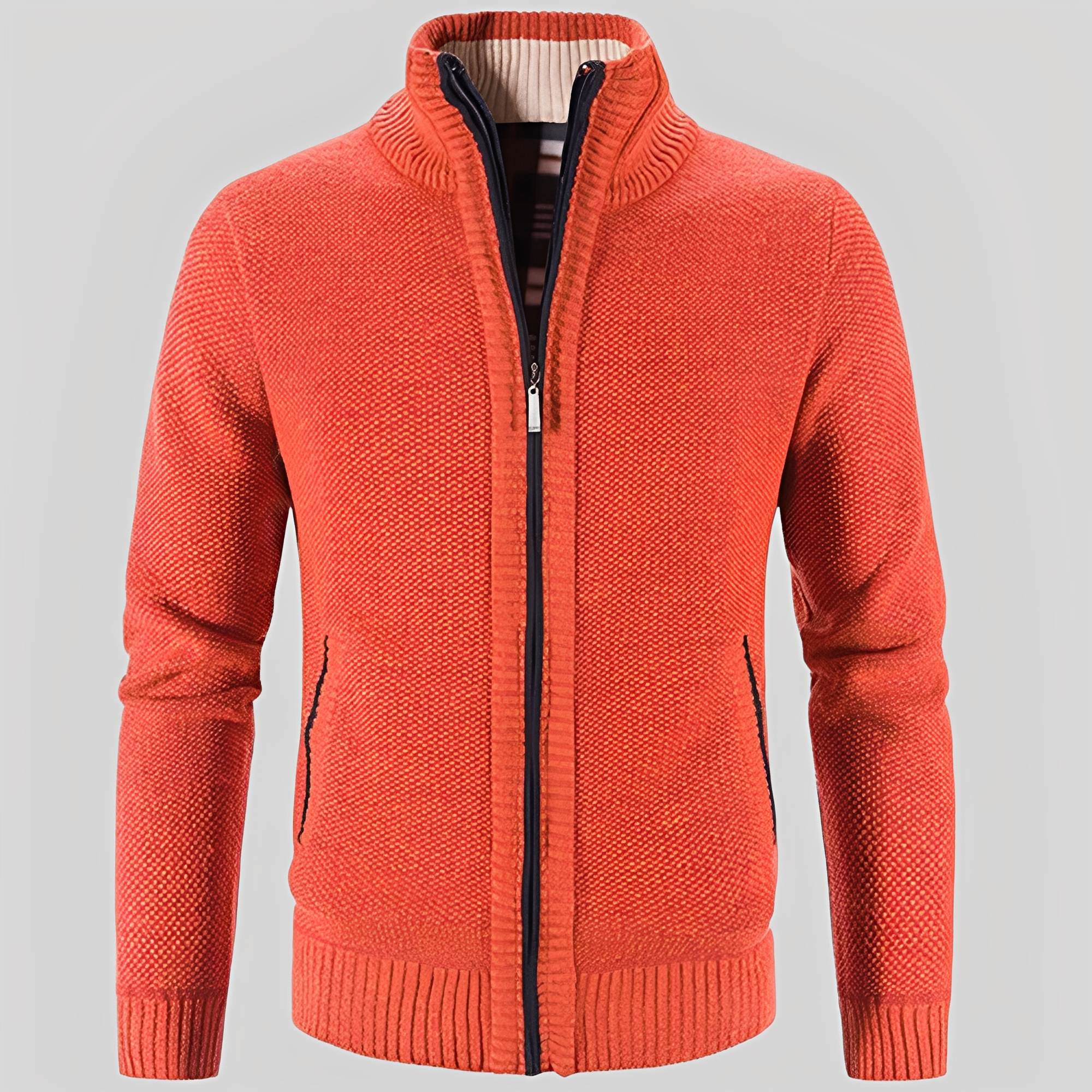 Kelvin - Maglia Semplice con Zip per Uomini