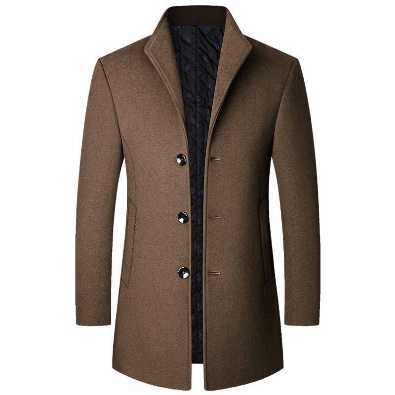 Colson - Elegante lungo cappotto di lana per uomini