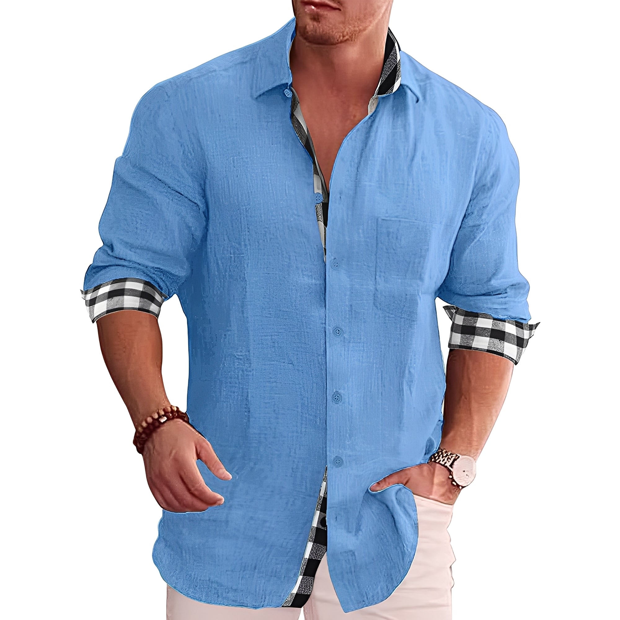 Ronald - Camicia casual a quadri per uomo