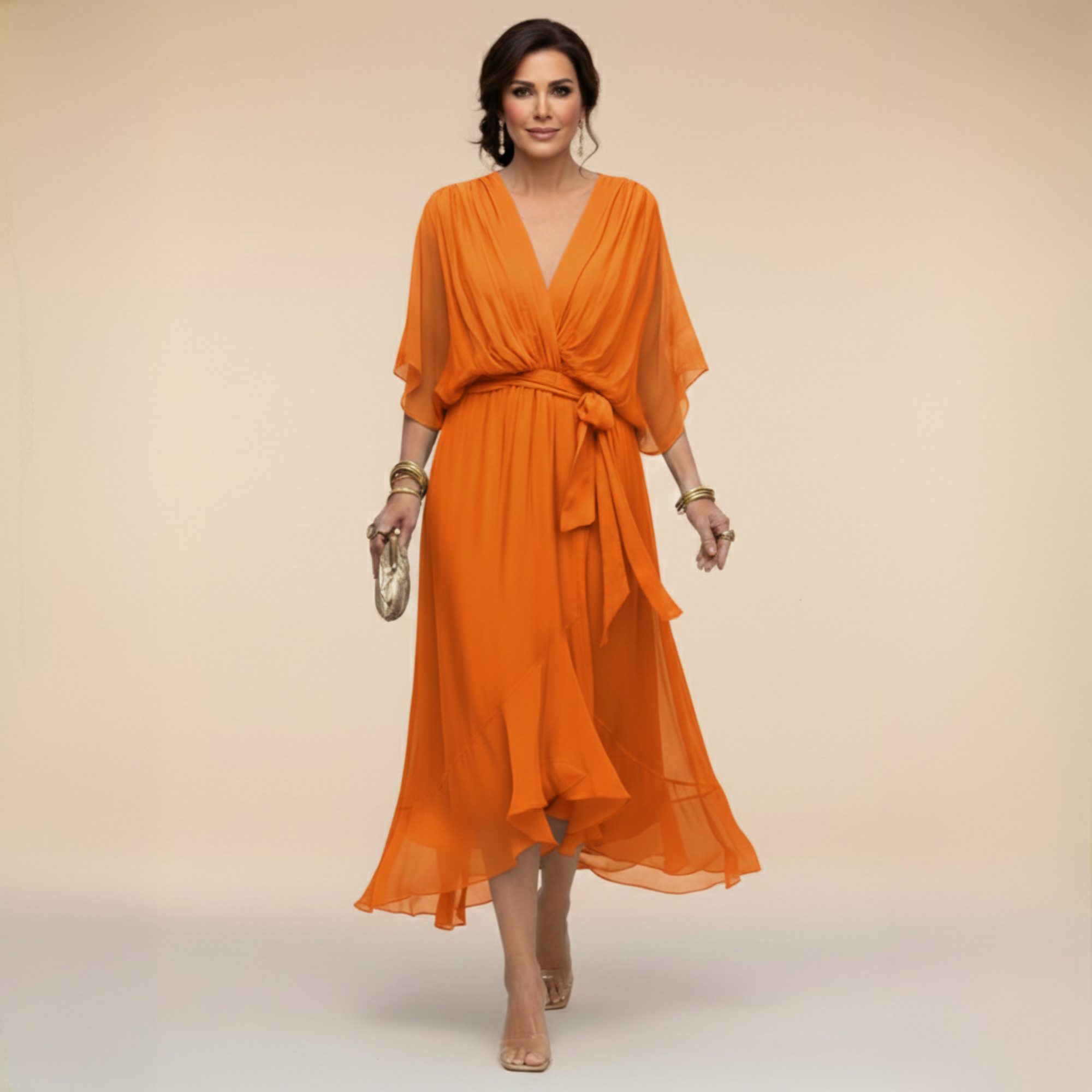 Serena™ | Abito fluido con scollo a V dall’eleganza eterea