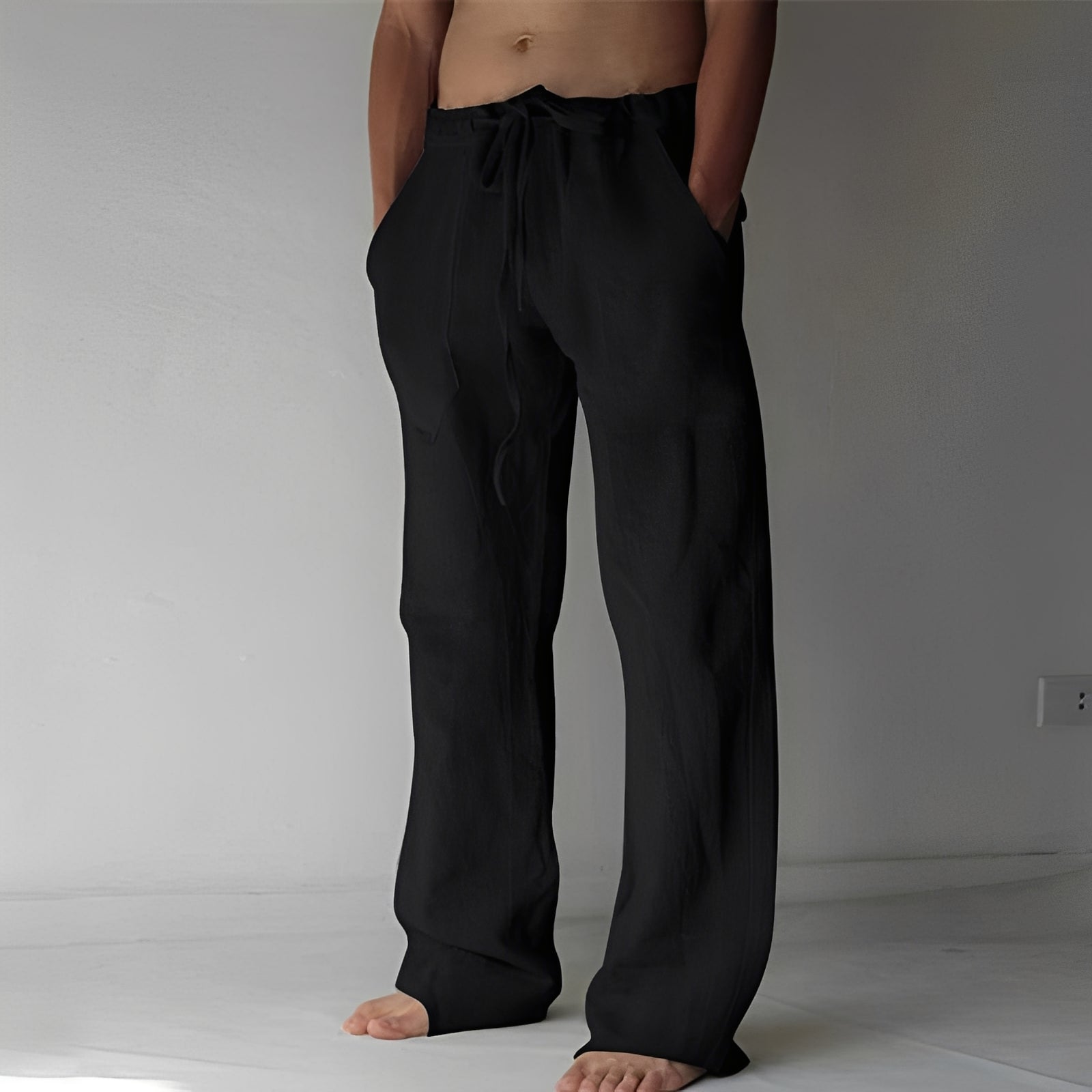 Wilmer - Pantaloni casual in lino per uomo