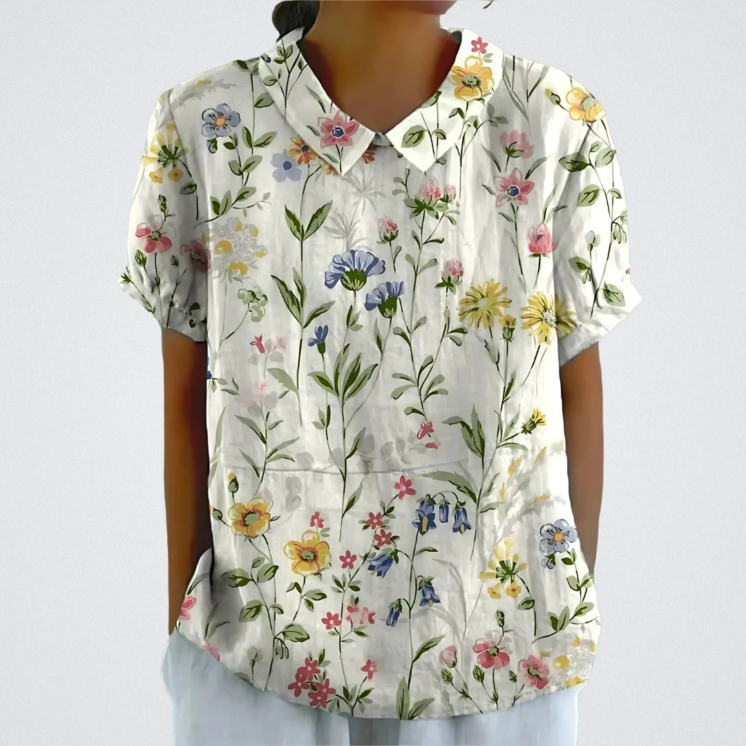 FABIANA|BLUSA FLOREALE ELEGANTE
