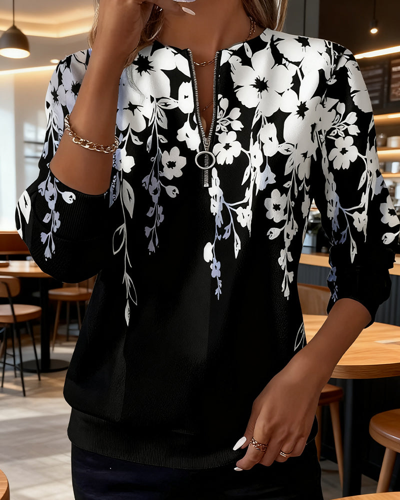 LAVINIA™|FELPA MEZZA ZIP