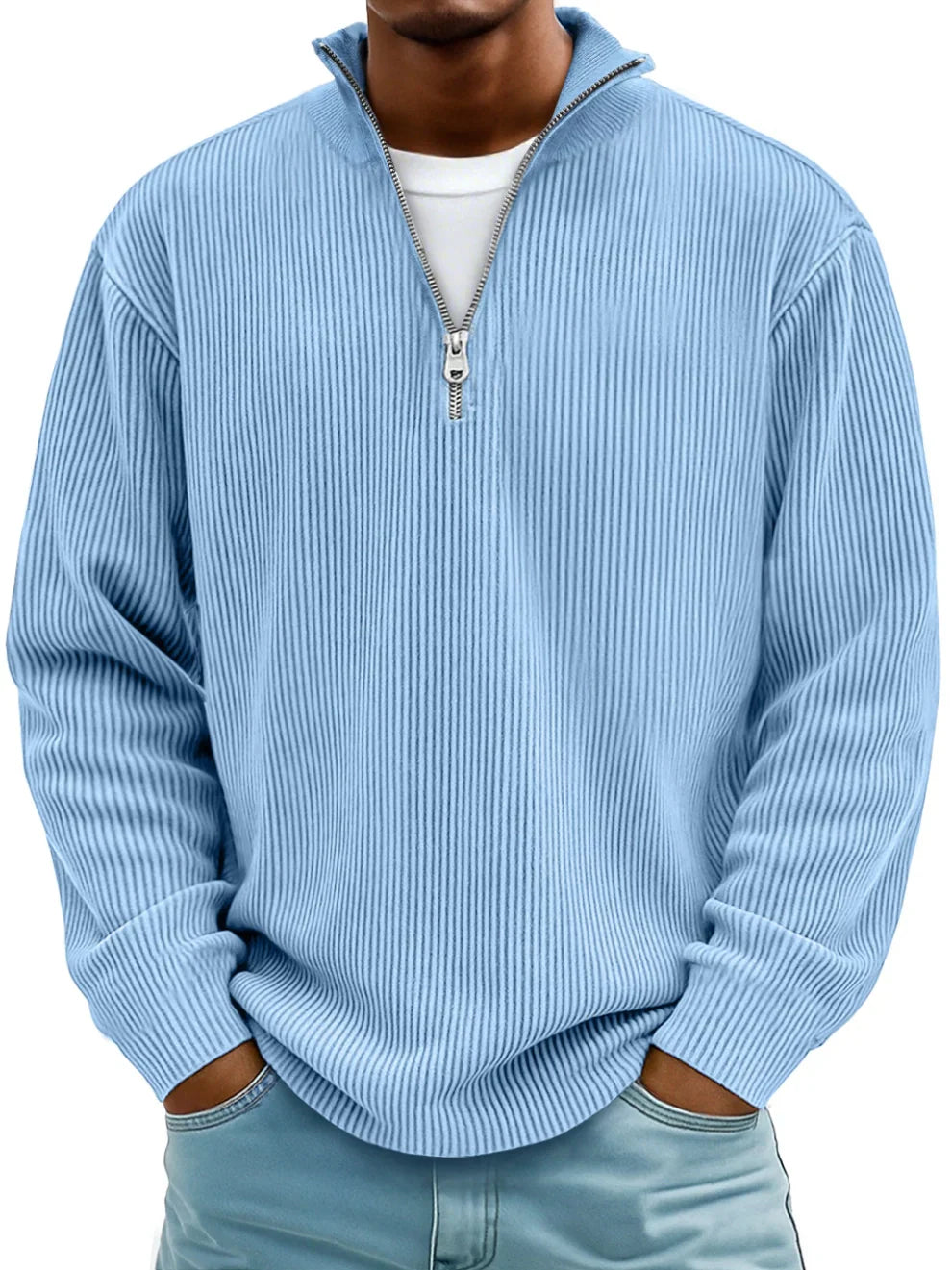 Lorenzo | Maglione Moderno con Mezza Zip