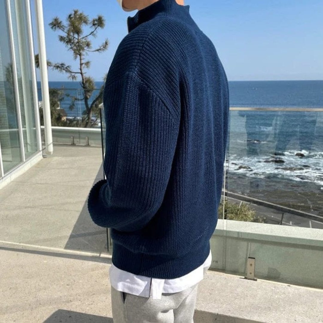 Carlo – Maglione con zip a metà